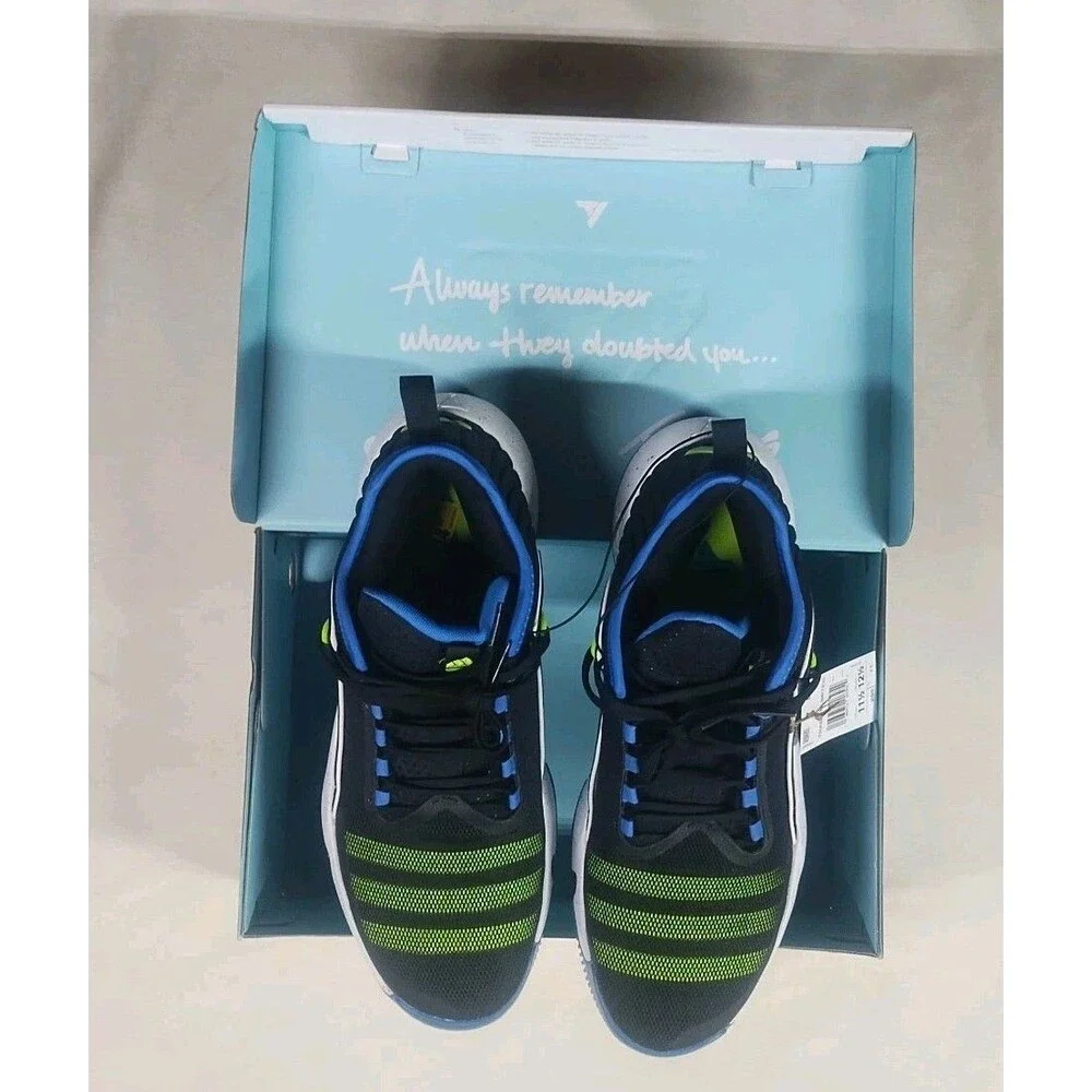 Adidas Trae Unlimited Black Lucid Lemon Blue Bird Men Sz 11.5 New In Box